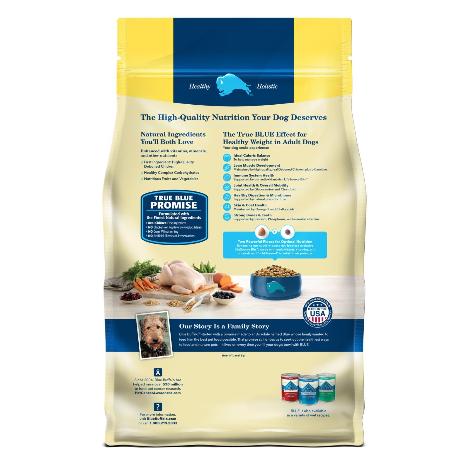 Blue Buffalo Life Protection Formula Adult Healthy Weight Dry Dog Food 30 lbs