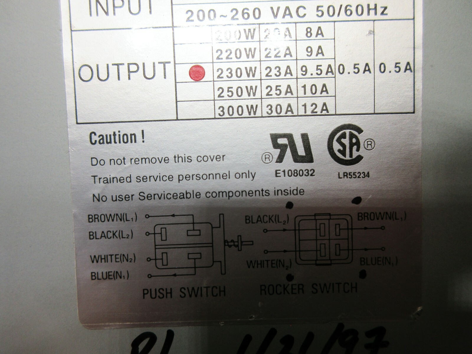 CINCINNATI MILACRON CNC MILL PRO POWER SUPPLY RHO 1121/97 E108032 GC100-30822