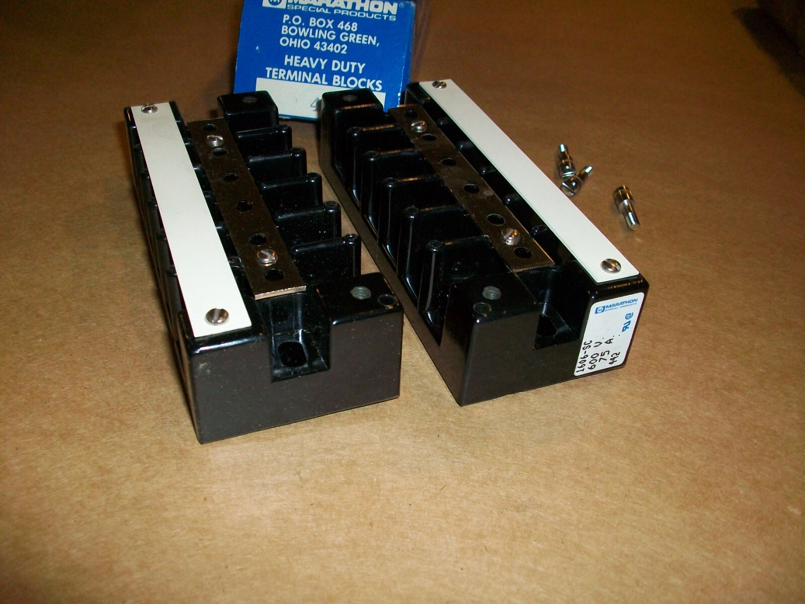 2PC Marathon Special Products 1606SC Conn Heavy Duty Terminal Blocks