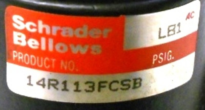 SCHRADER BELLOWS REGULATOR, 14R113FCSB, WITH GAUGE 0-7kPa & 0-100PSI, 1/4″ PORTS