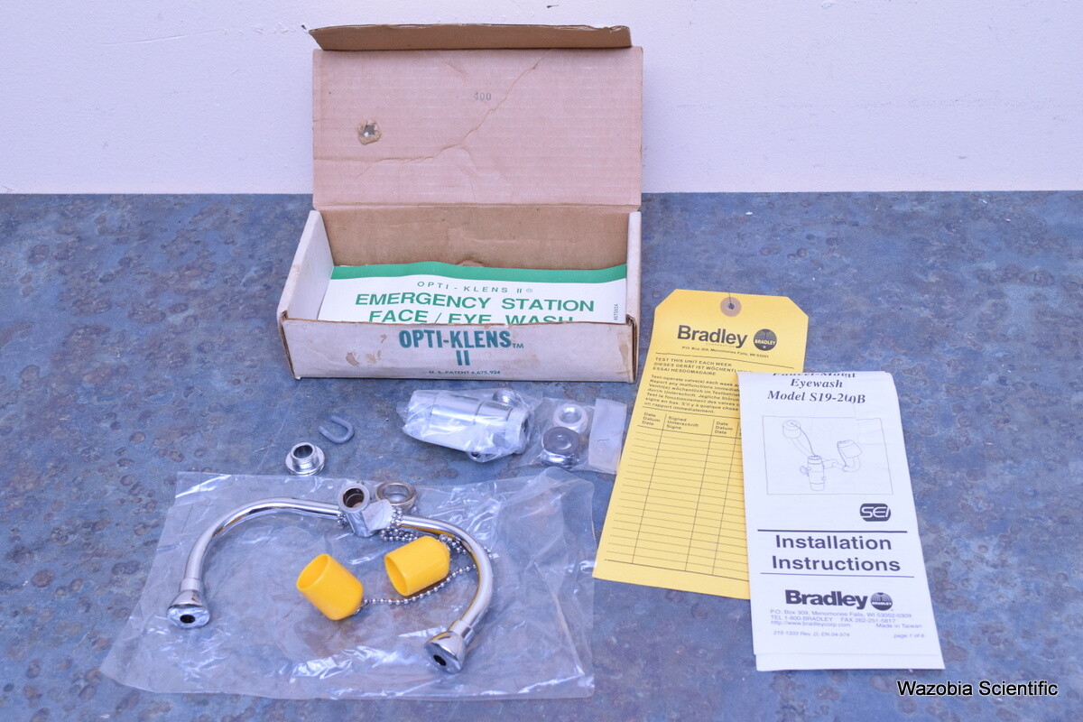 OPTI-KLENS II EYEWASH FOUNTAIN FAUCET MOUNTED EMERGENCY EYEWASH