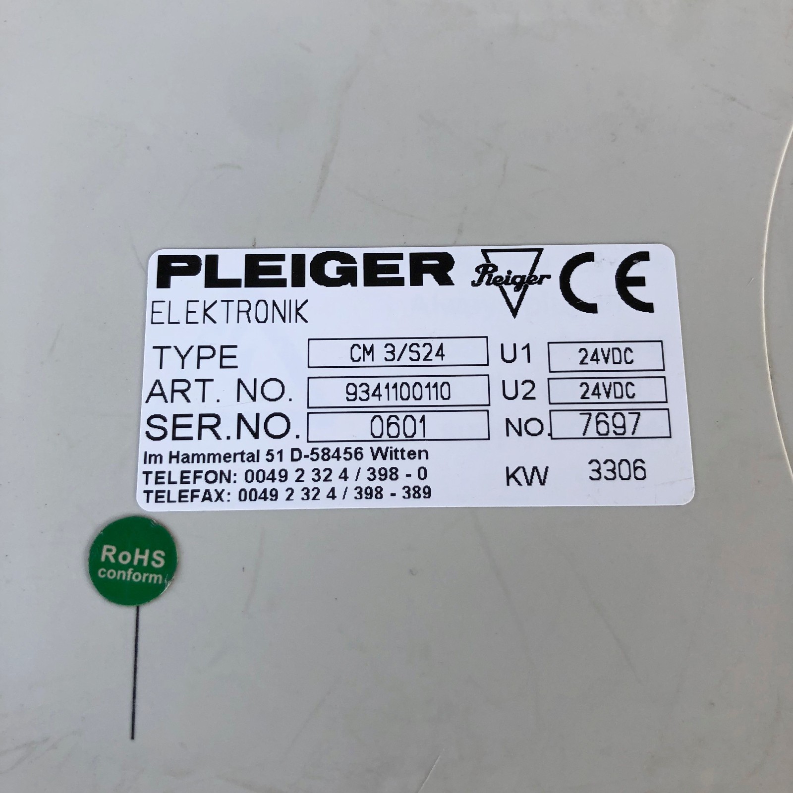 CM3/S24 | PLEIGER CONTROL MODULE