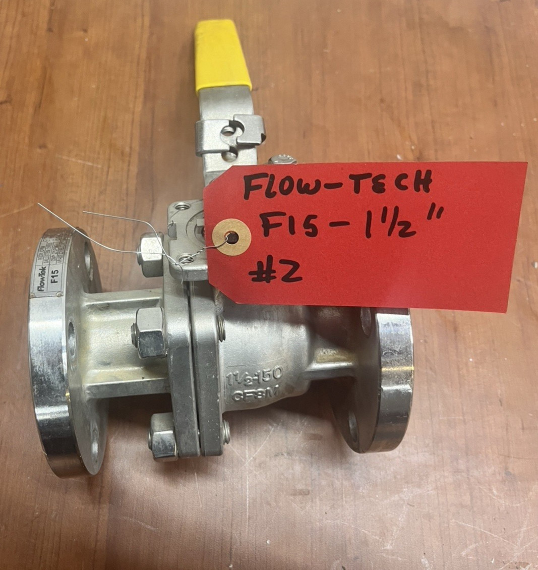 FLOW-TEK SS F15 1-1/2″ stainless VALVE 1-1/2-150 CF8M TFM-1600 275PSI 316 flange