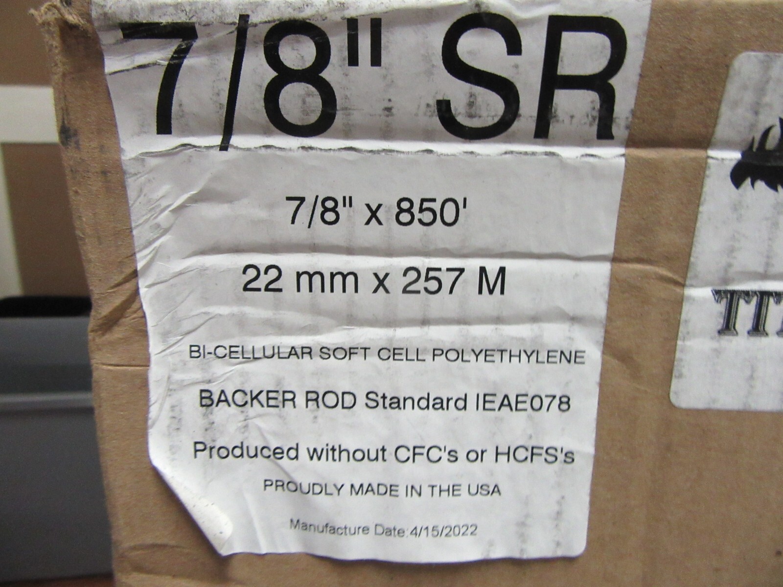 (100 Ft) 7/8″ CLOSED CELL ROUND FOAM BACKER ROD TITAN