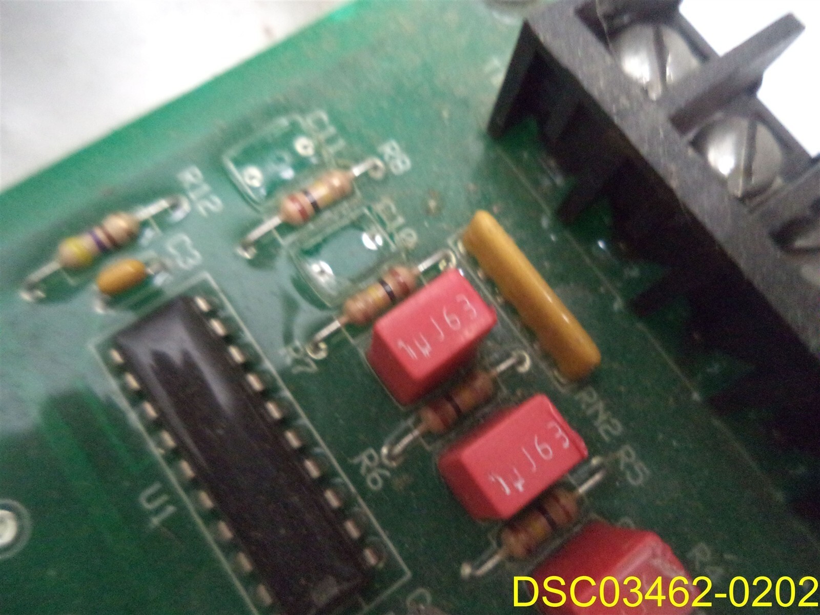 Industrial Electrical 297013 SN #1167, 2 red pieces on circuit board need repair