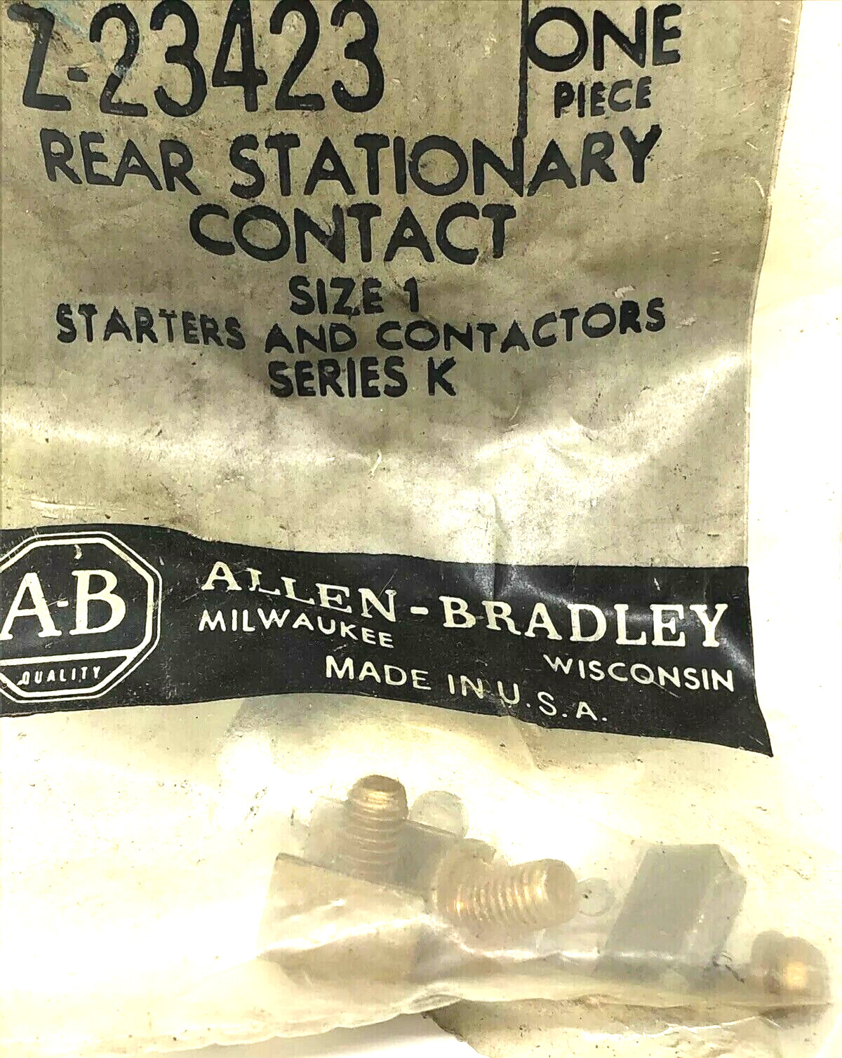 Allen Bradley Z-23423 Rear Stationary Contact, Size 1 new (I)