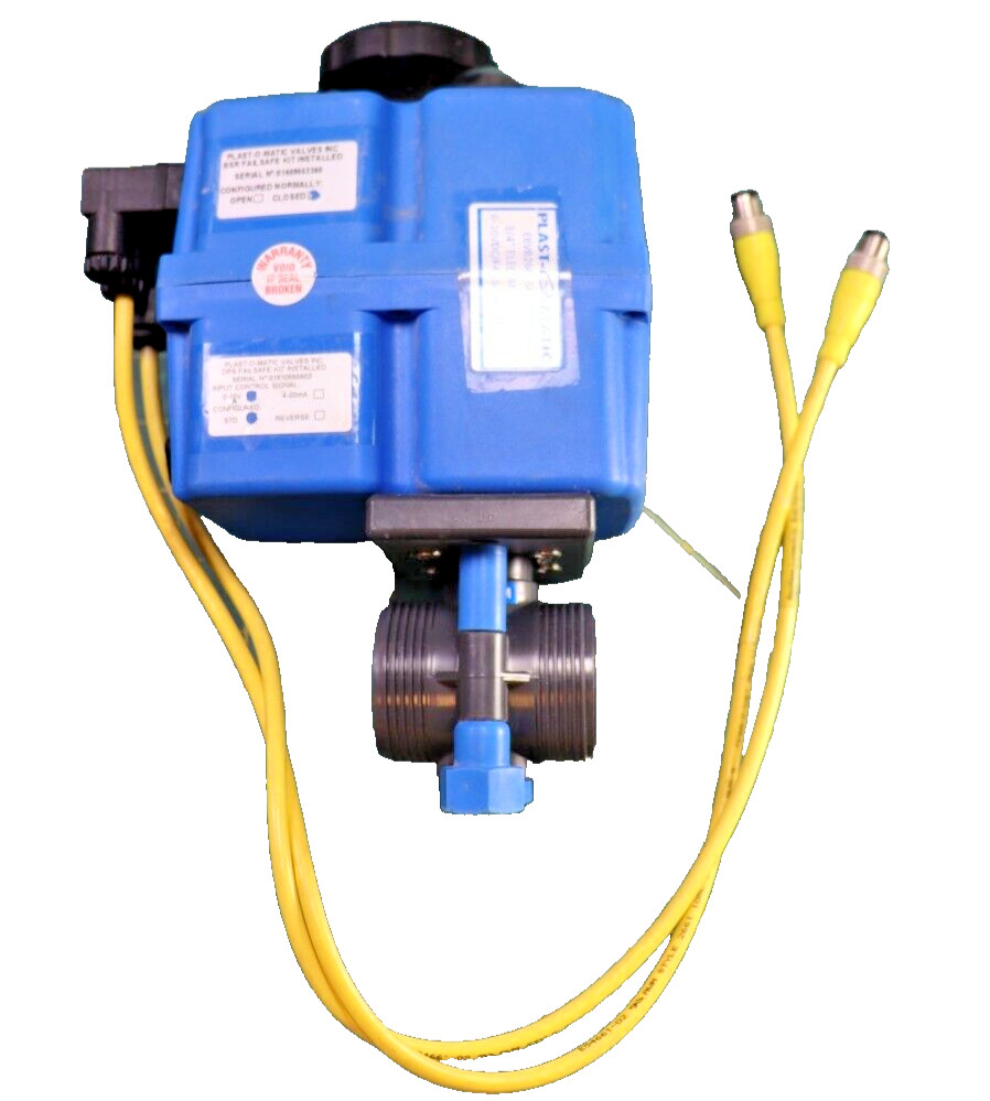 True Blue 7756-D Electric Actuator Plast-O-Matic Normally Closed 12V-24V AC/DC