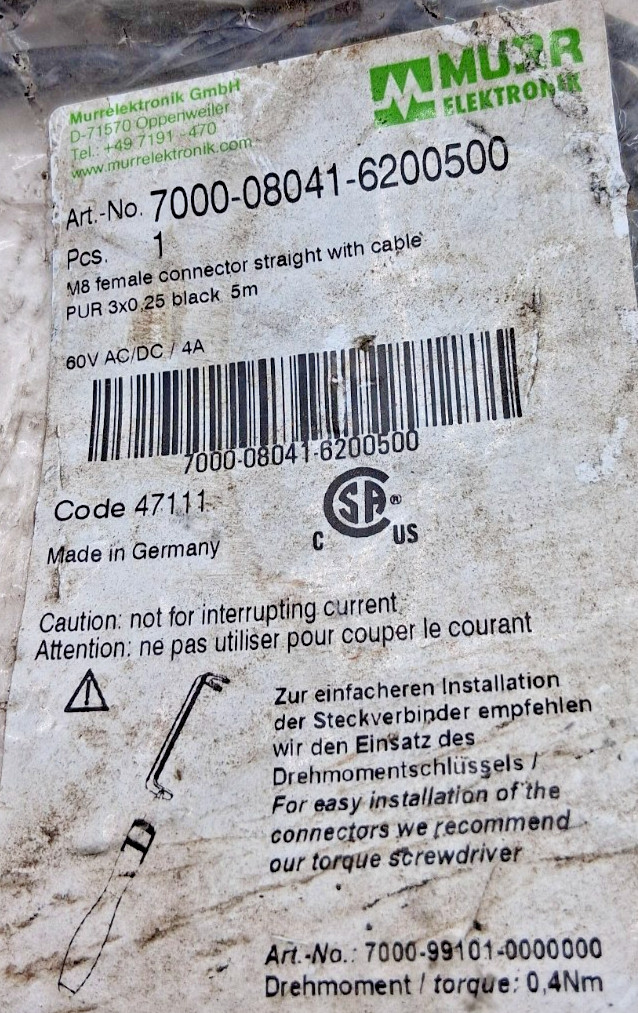Murr Elektronik 7000-08041-6200500 Cable