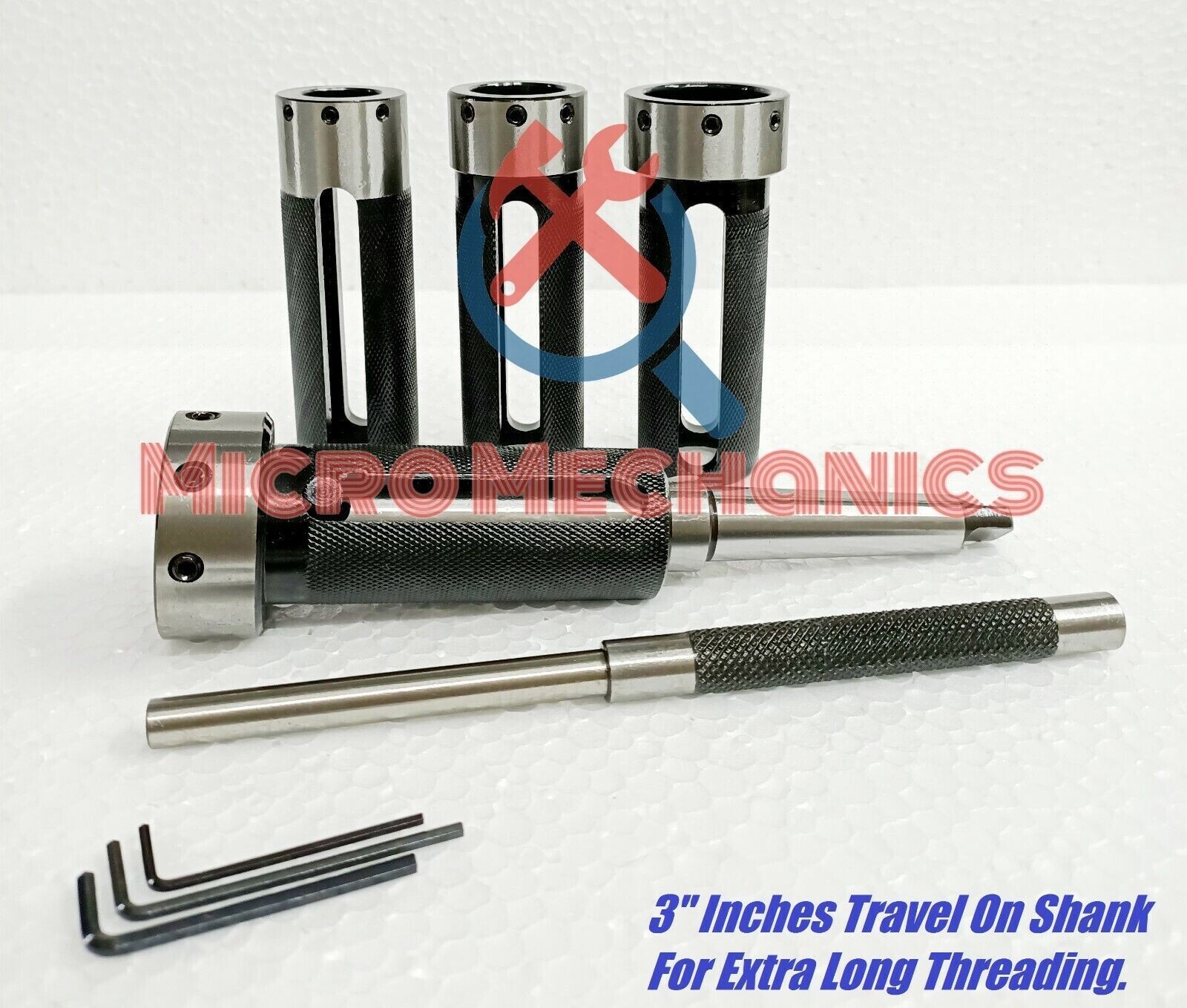 Lathe Tailstock Die Holder Extra Long Floating Type MT2 Shank -For Imperial Dies