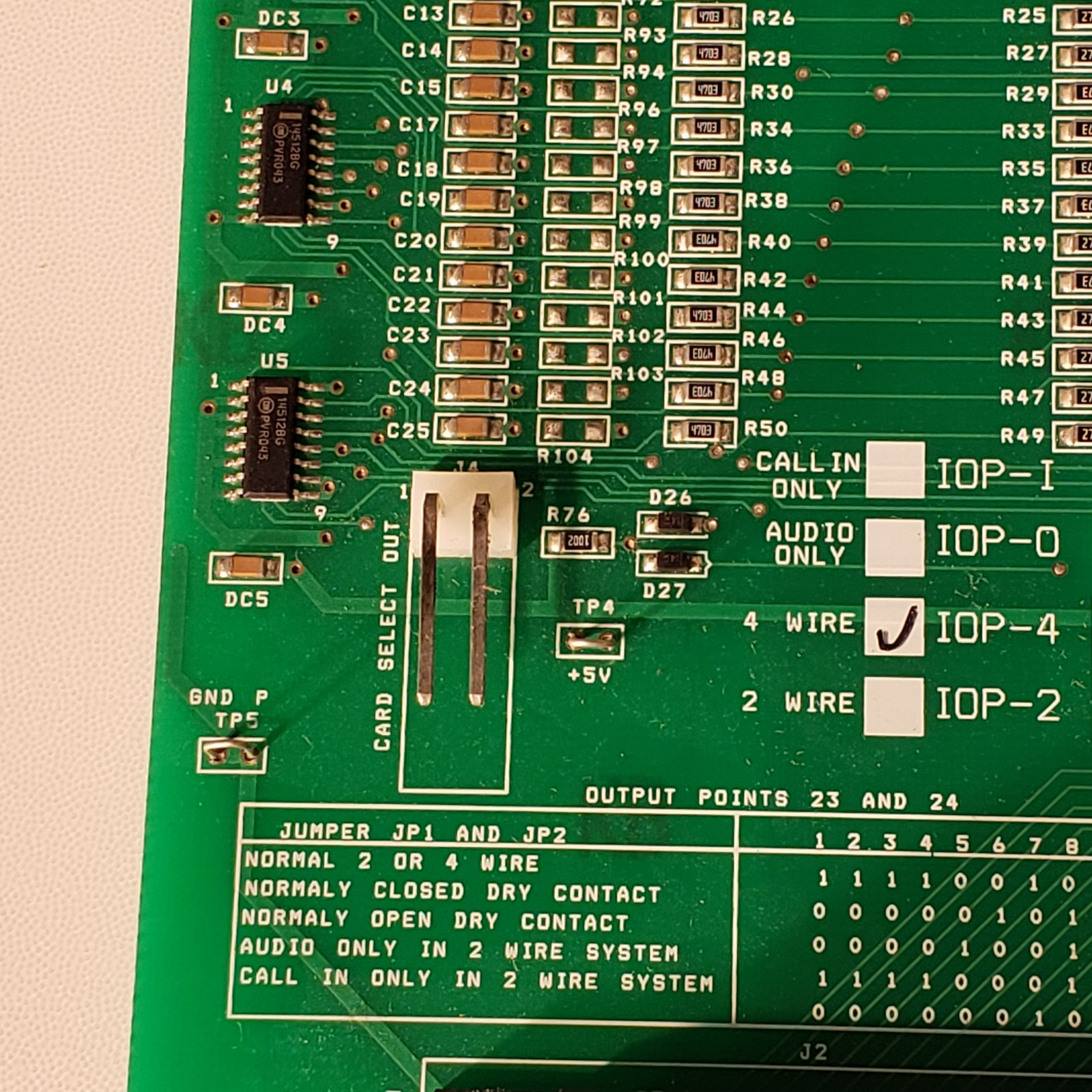 Telecor IOP-4 Rev 0.2 4 Wire File E-37 Plug In Module Control Board