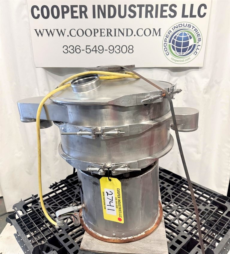 ITEM 2741: 24” SWECO SINGLE DECK SCREENER SIFTER STAINLESS USED
