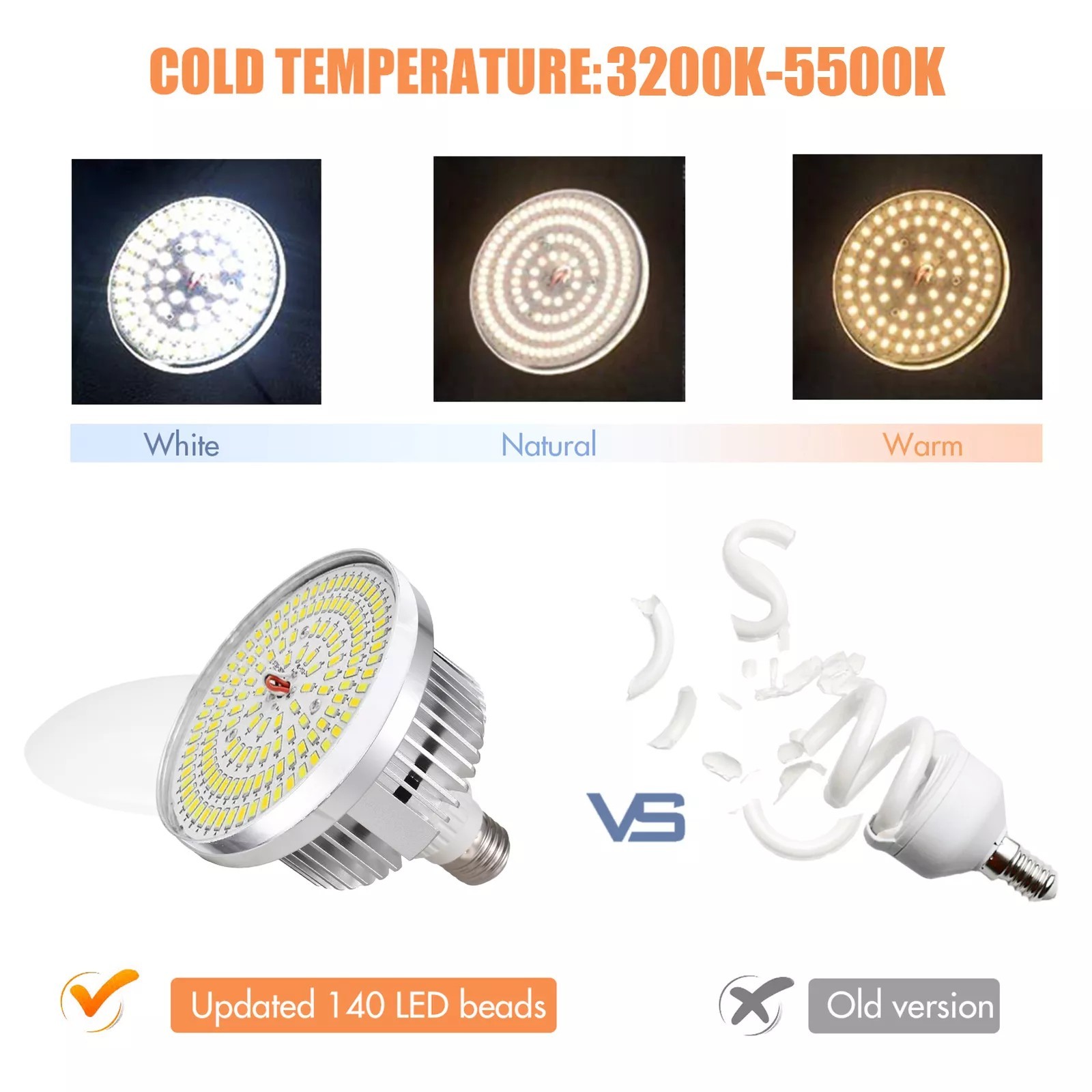 85W LED Photography Bulb,Adjustable 3000K-6500K,E27,with Remote Control