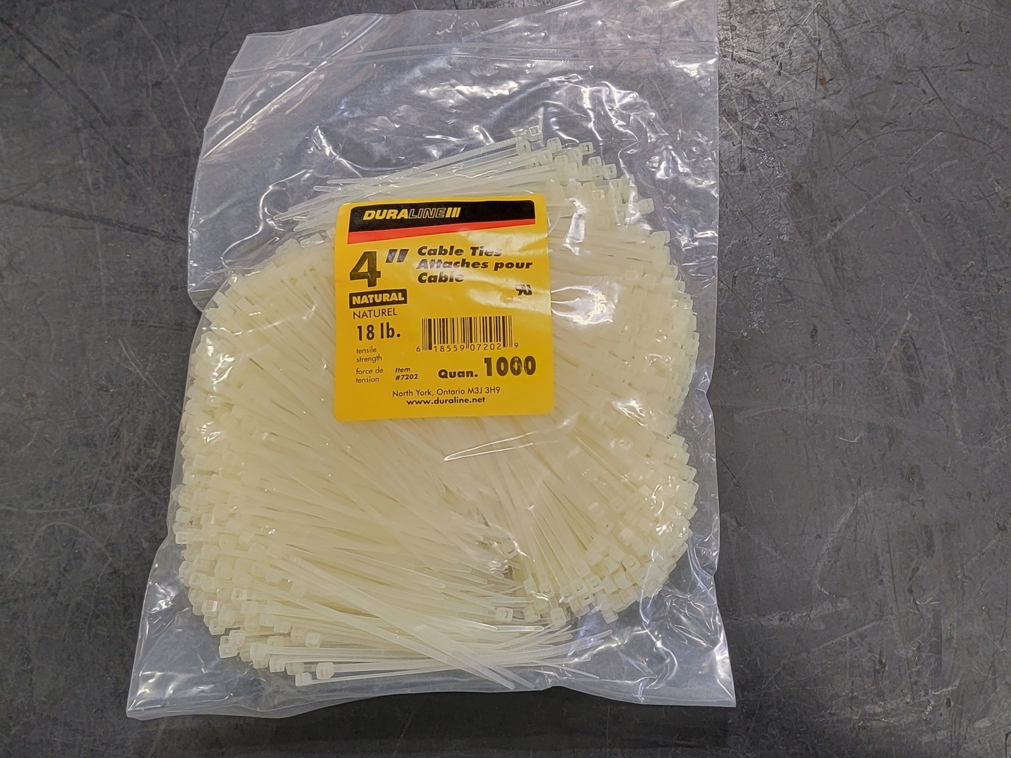 Duraline 4″ Zip Cable Ties 18lbs