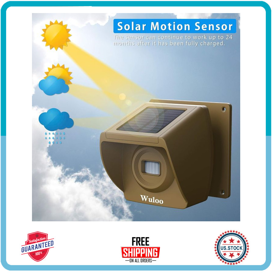 Solar Wireless Driveway Alarm 1800ft Range Rechargeable & Weatherproof