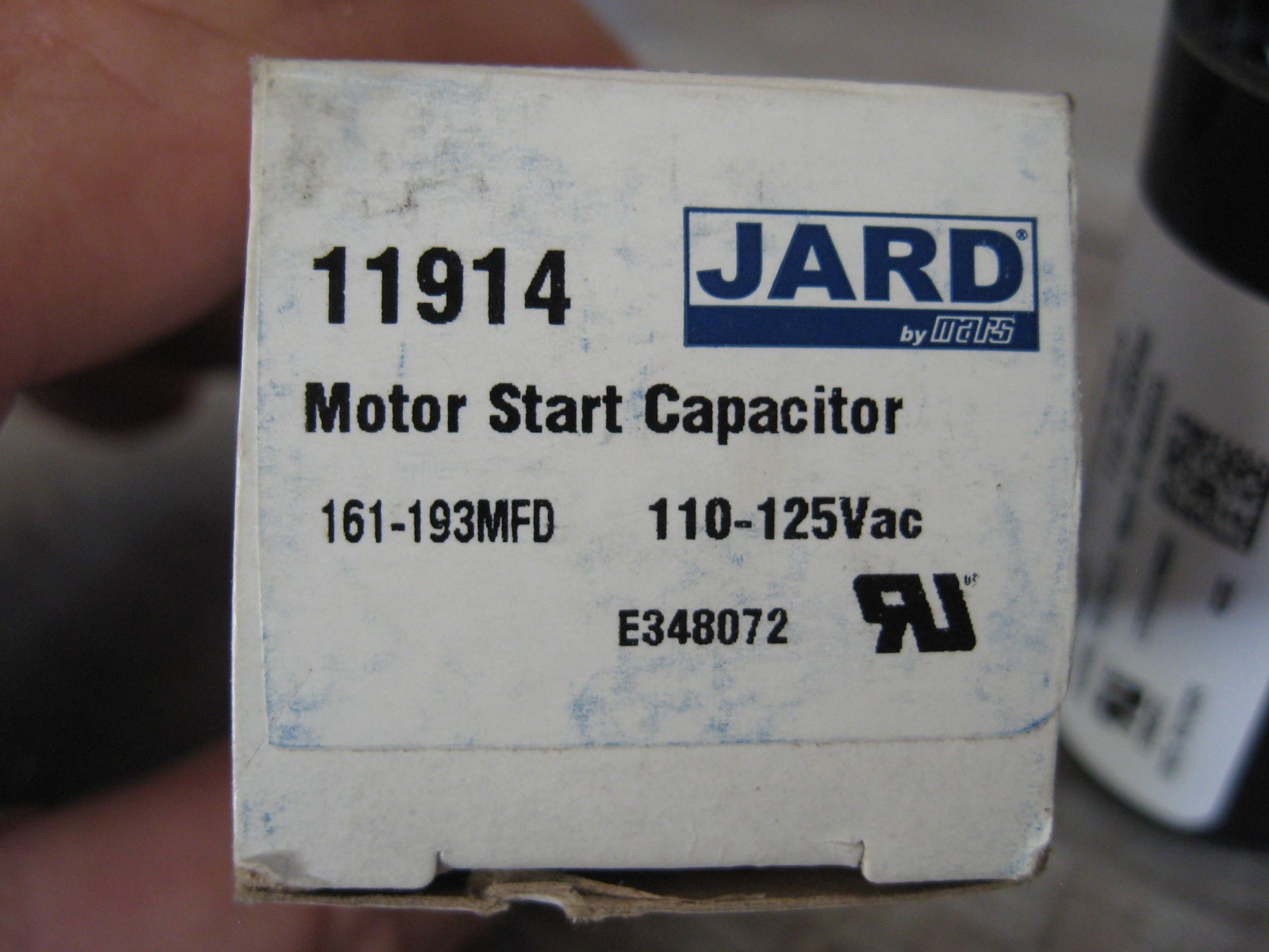 NEW Jard 11914 Round Run Capacitor 161-193 MFD 120V 60Hz