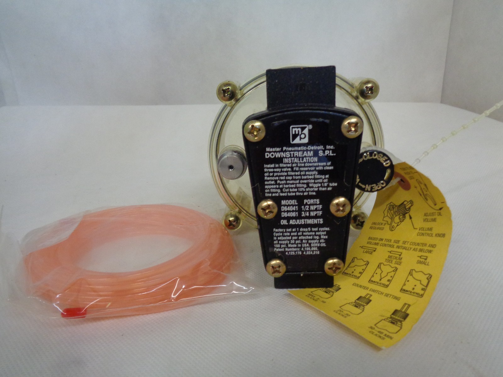 NEW MASTER PNEUMATICS D64061 DOWNSTREAM LUBRICATOR 3/4″ NPT