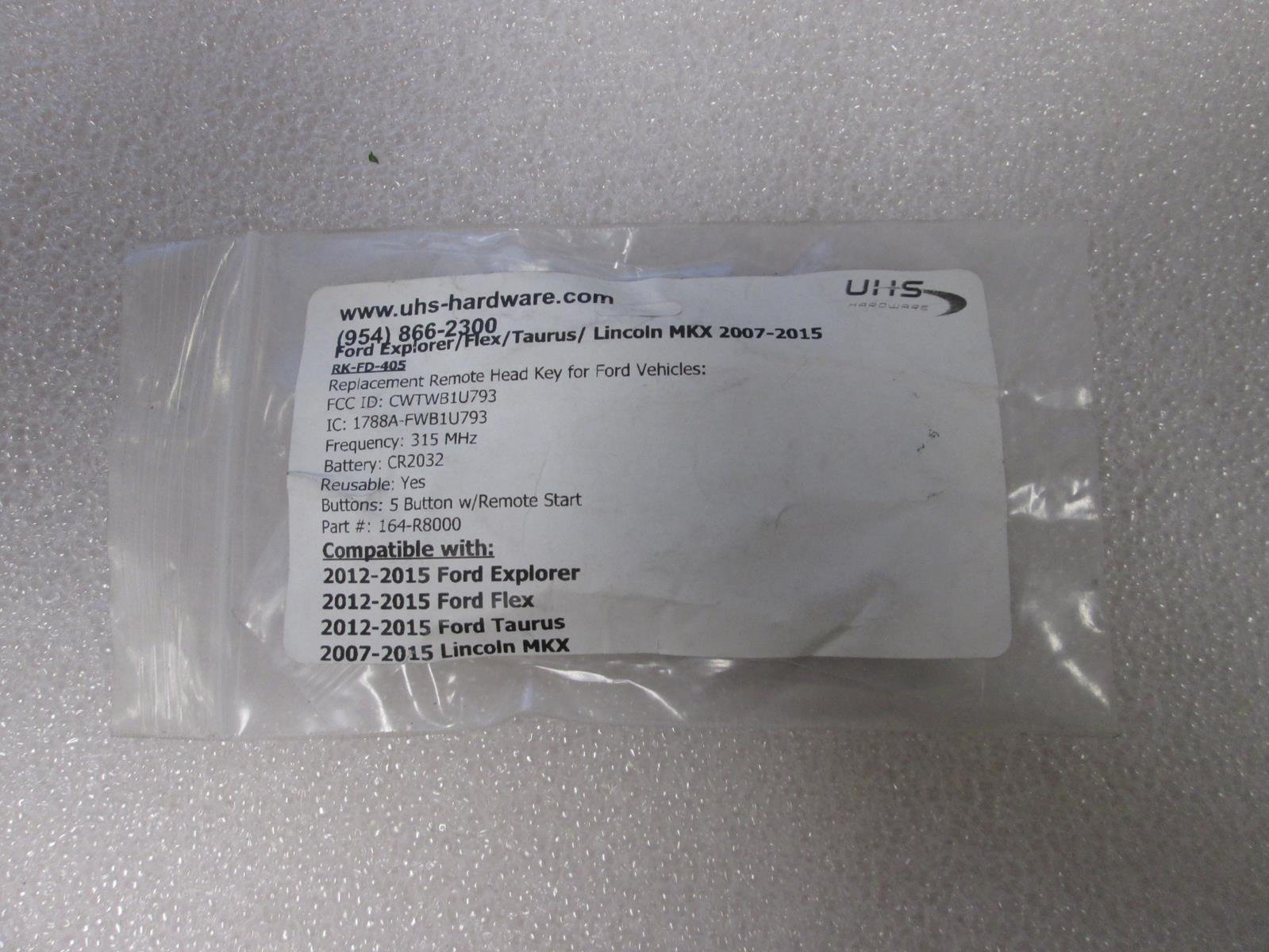 UHS HARDWARE RK-FD-405 FORD EXPLORER FLEX TAURUS LINCOLN MKX 2007-2015
