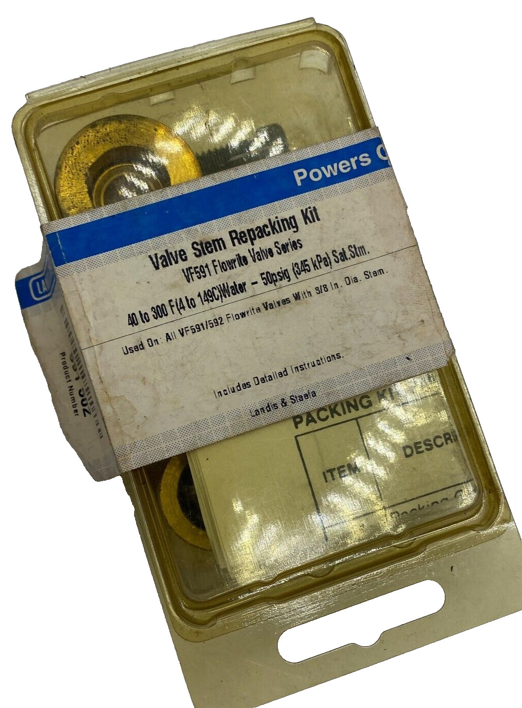 Powers VF591 3/8″ Flowrite Valve Stem Repacking Kit 592-502 ✅