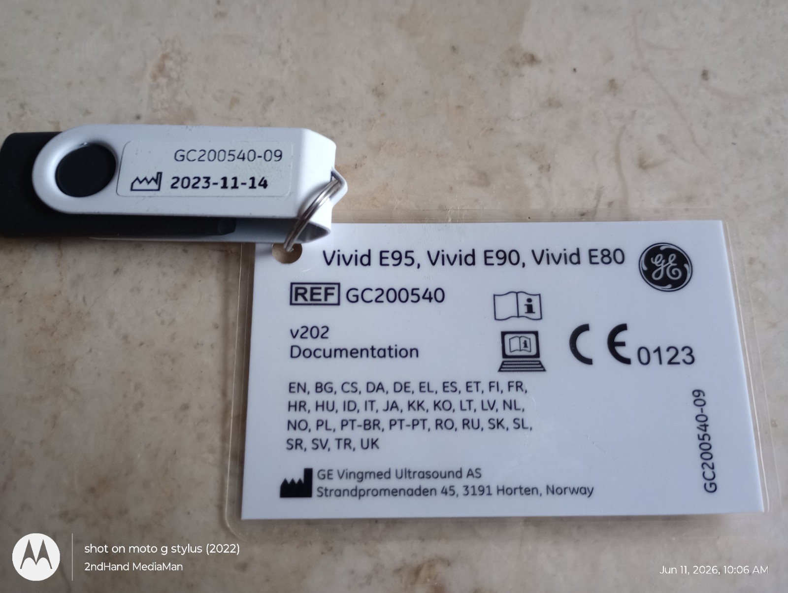 VIVID E95 E90 E80 v202 INSTALLATION/INSTALL DOCUMENTATION SOFTWARE FLASHDRIVE