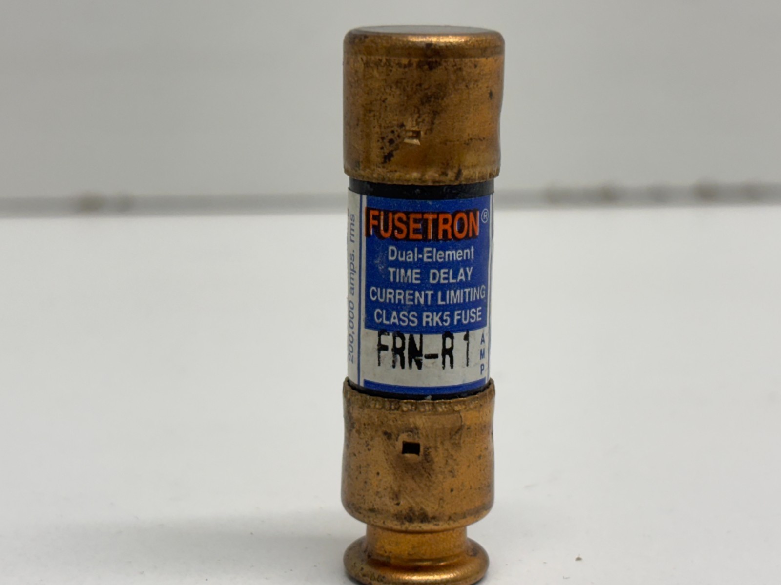LOT OF 4 NEW OLD STOCK! BUSSMANN FUSETRON 1A 250V TIME DELAY FUSES FRN-R-1
