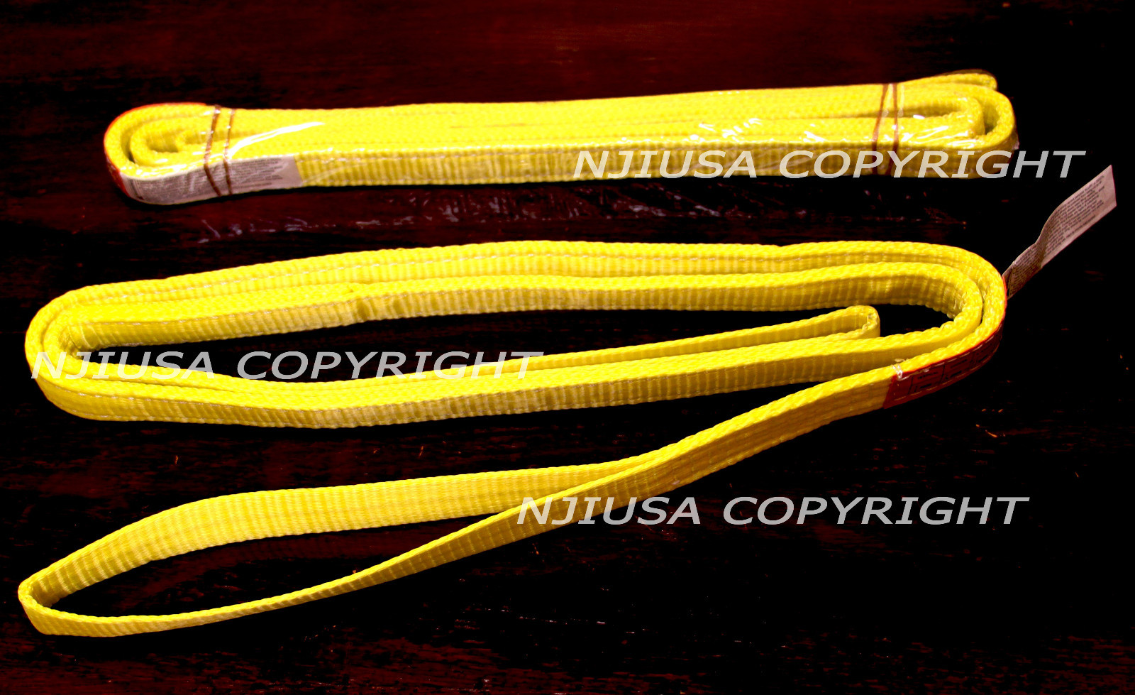 2x EE2-901 8ft Polyester Web Lifting Sling 1″x8′ Lifting Tow Straps eye to eye