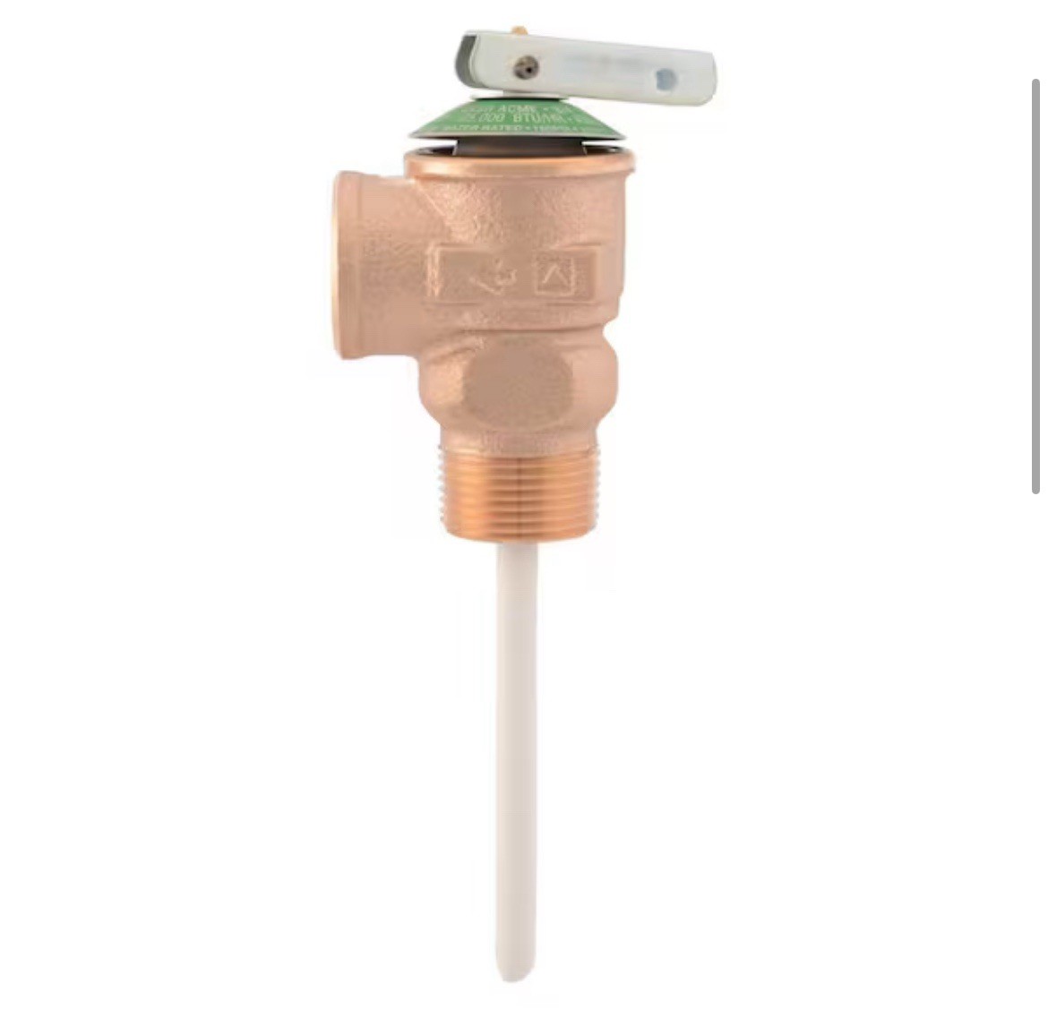 Cash Acme 3/4 in Bronze NCLX Temperature Pressure Relief Valve 1-1/4 in Shank