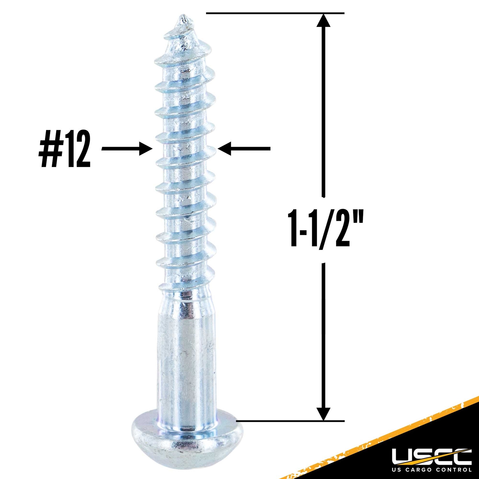 USCC 1-1/2″ E Track Wood Screws – Round Phillips Head – 10PK