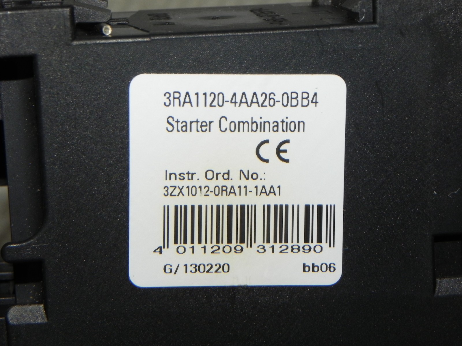 Siemens 3RA1120-4AA26-0BB4 Load Feeder w/ 3RT1926-1BB00 Surge Suppressor