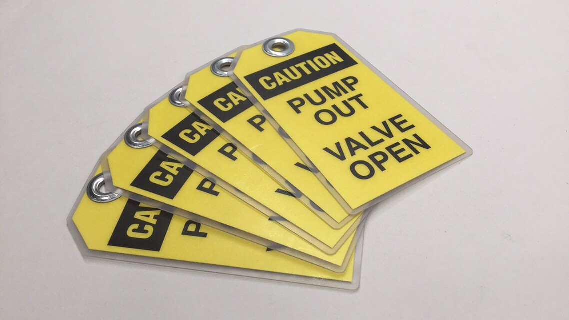 Tag MMC-521 Caution Tag – Pump Out/Valve Open MMC521 5-5/8″ X 3-1/8″ (Pack Of 5)