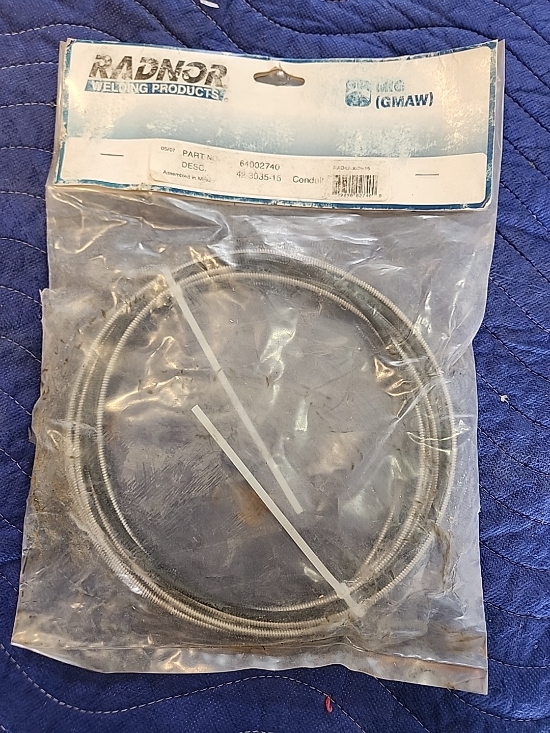 NEW Old Stock NOS Radnor MIG (GMAW) Wire Welding Conduit 64002740 42-3035-15