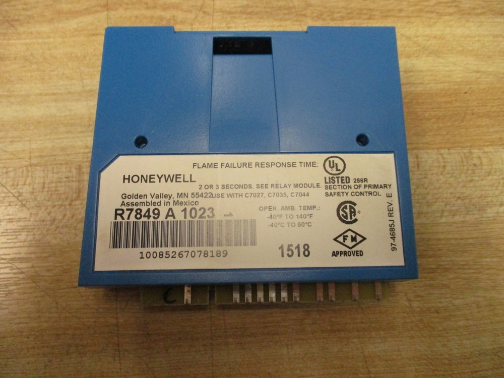 Honeywell R7849-A-1023 Ultraviolet Flame Amplifier R7849A1023