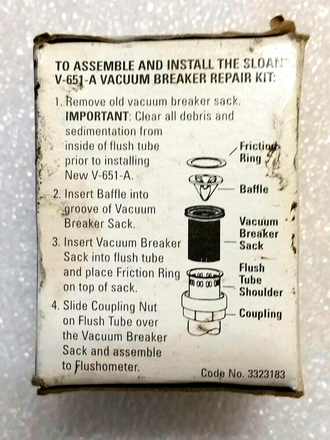 Sloan 2XU35 High Back Pressure Vacuum Breaker Repair Kit – NOS
