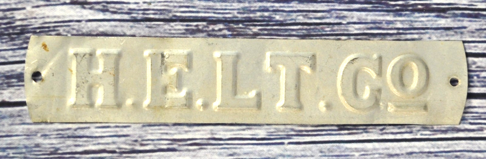 Vintage H.E.LT.Co Hartford Electric Light Co. Utlity Telephone Pole Metal Tag
