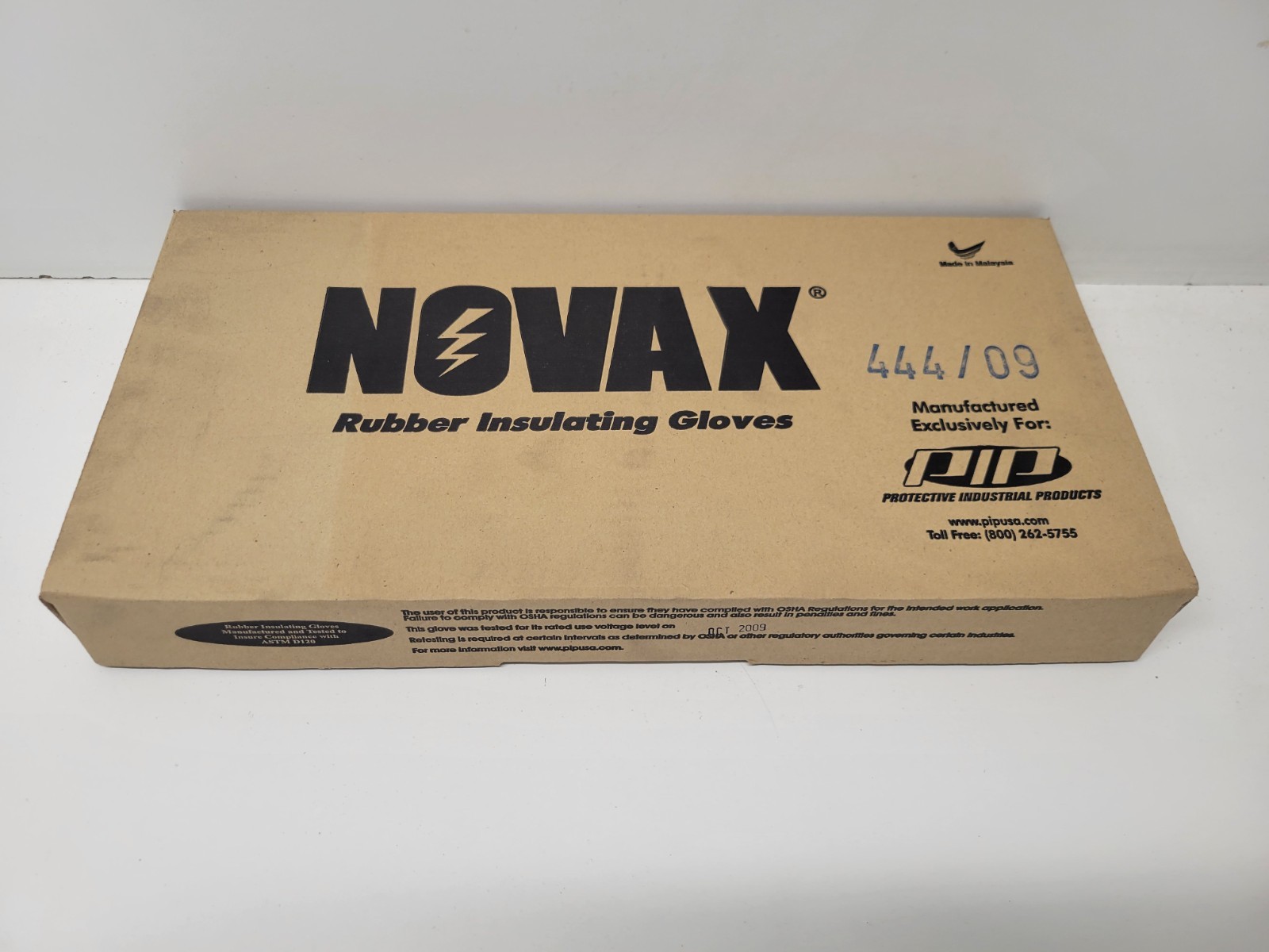 NEW OLD STOCK! NOVAX TYPE 1 CLASS 0 LENGTH 11 CUFF ST SIZE 10 GLOVES 150-0-11/10