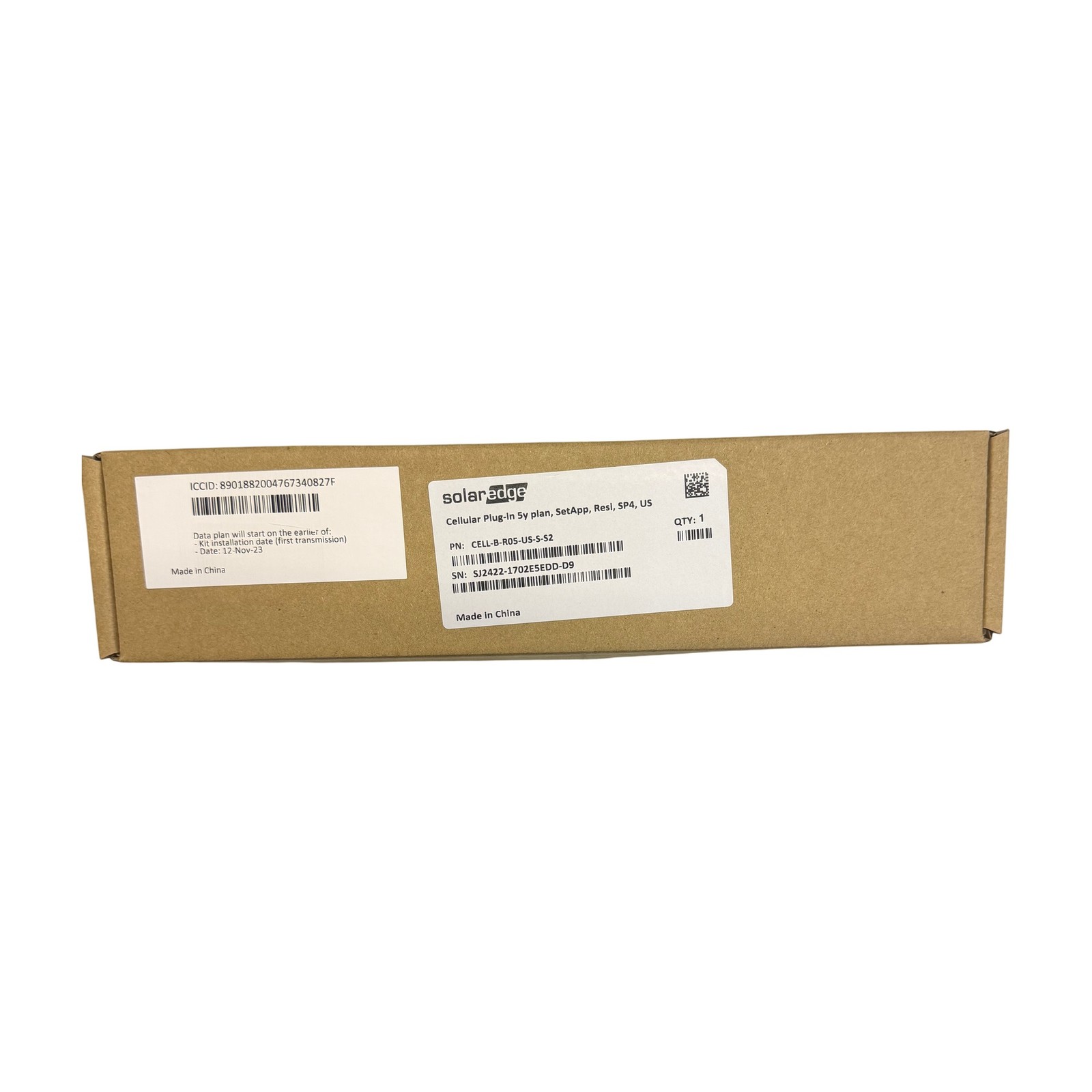 SolarEdge CELL-B-R05-US-S-S2 Cellular Plug-In 5Y Plan SetApp Resi SP4 US