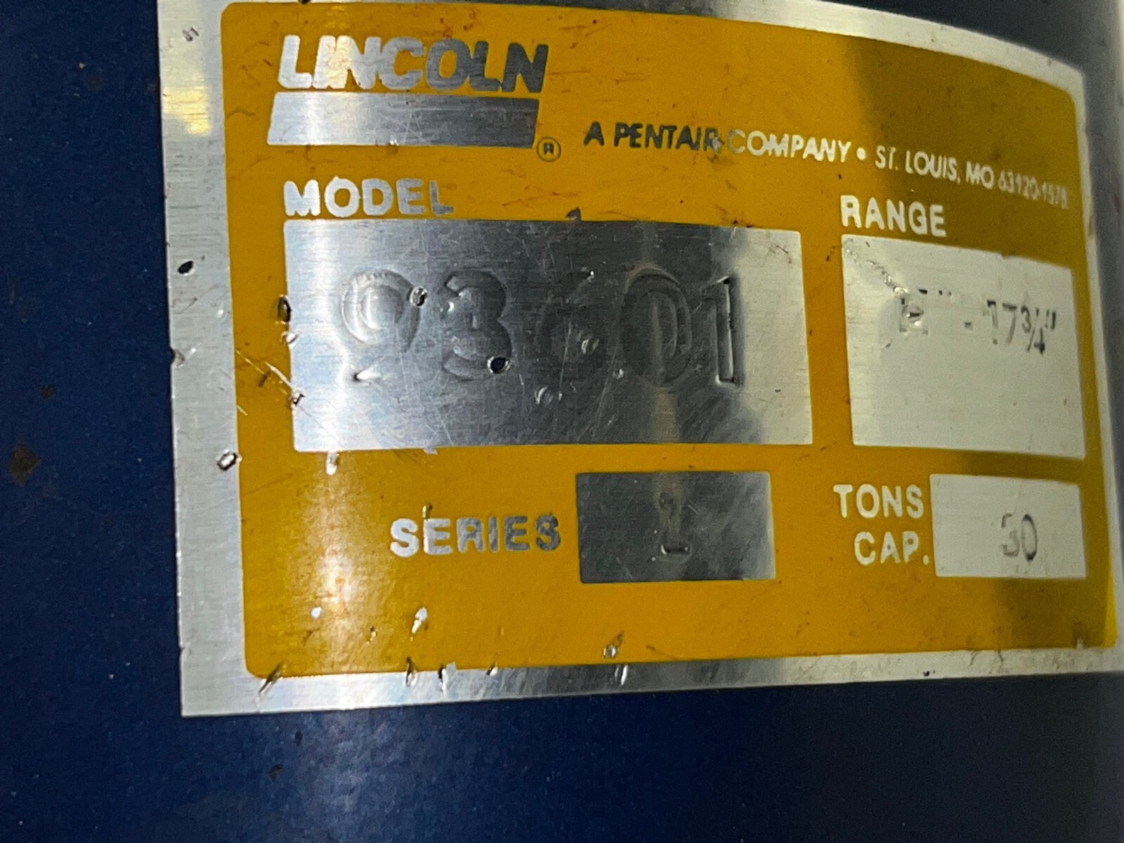 LINCOLN “H” FRAME PRESS SERIES L 93601 30 TON CAP. 11″- 17-3/4″ STROKE