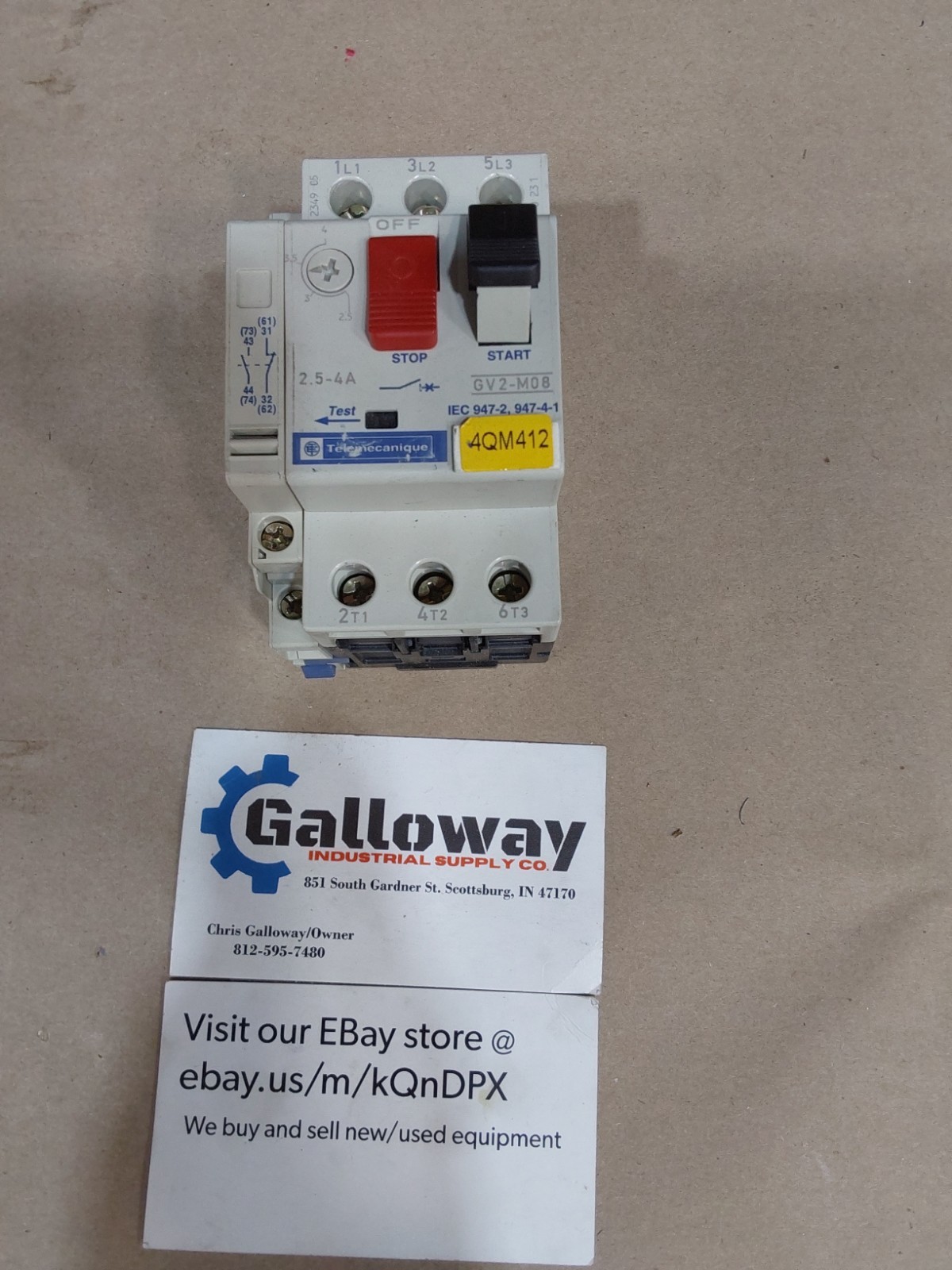 TELEMECANIQUE GV2-M08 CONTACTOR BREAKER W GV2-AN11