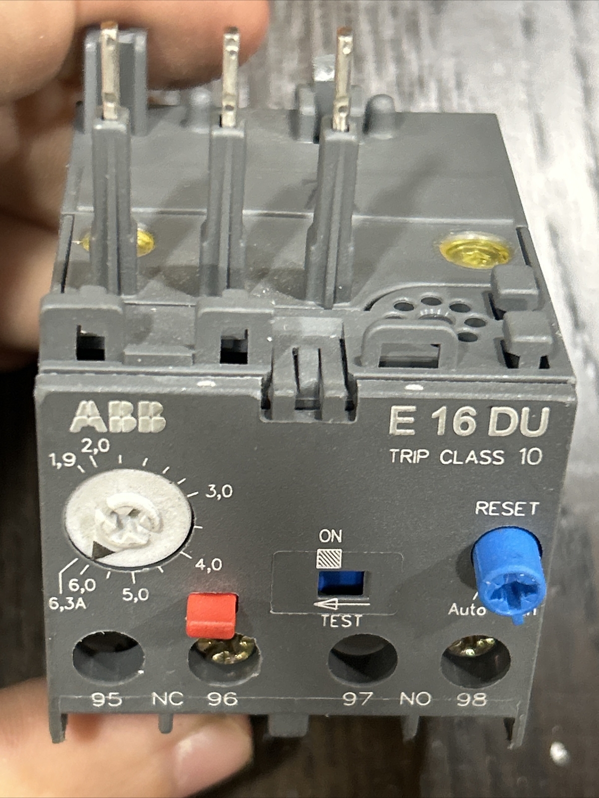 ABB E16DU E16DU2710 Trip Class 10 Relay Overload