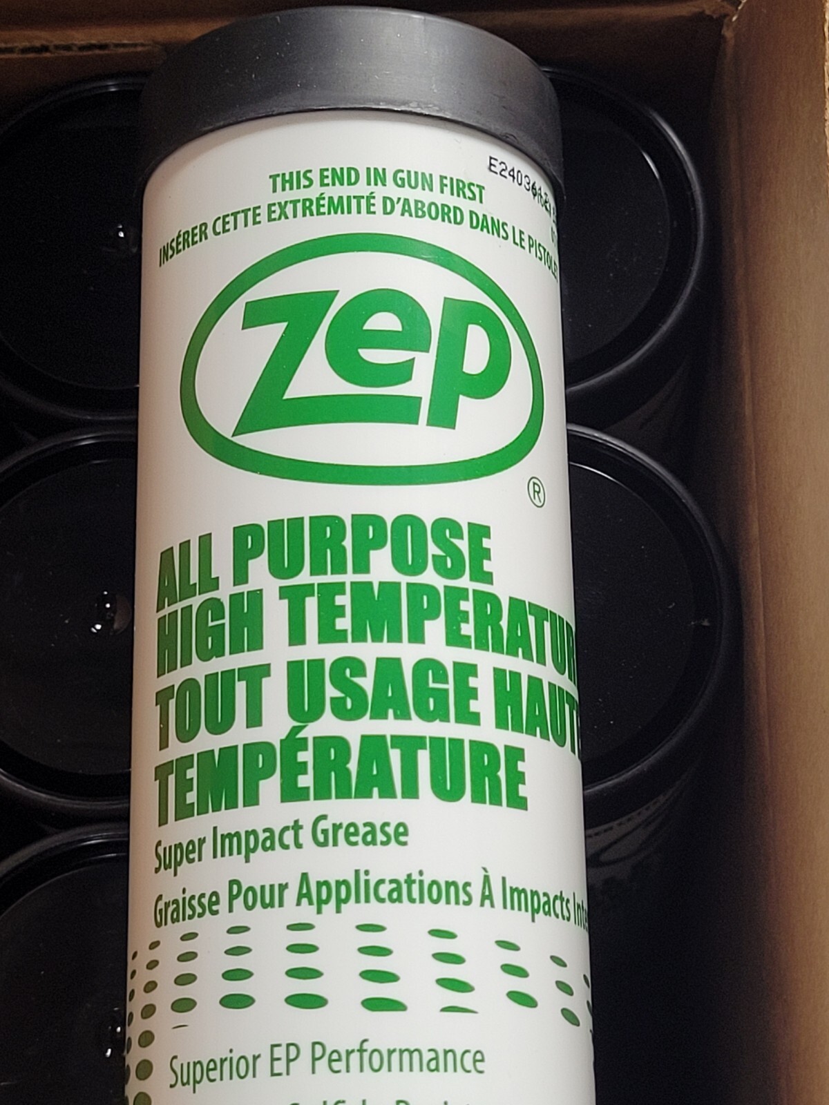 Zep 14 Oz High Temperature Grease Cartridge Green 312101 QTY 10