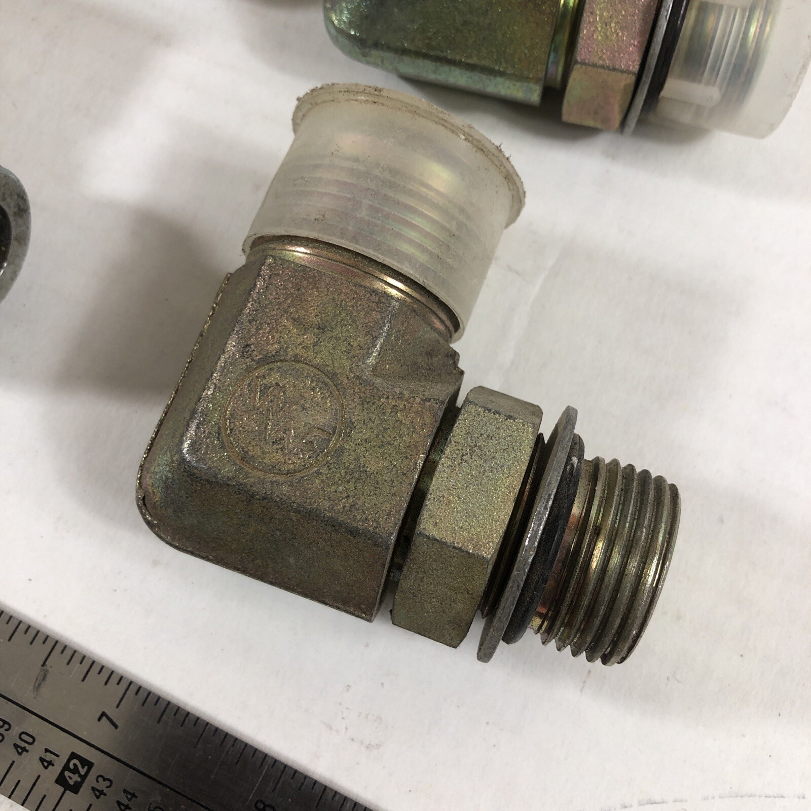 Lot of 5 – 2062-12-16S Hose Adapters 3/4″ ORB 1″ JIC (5030)