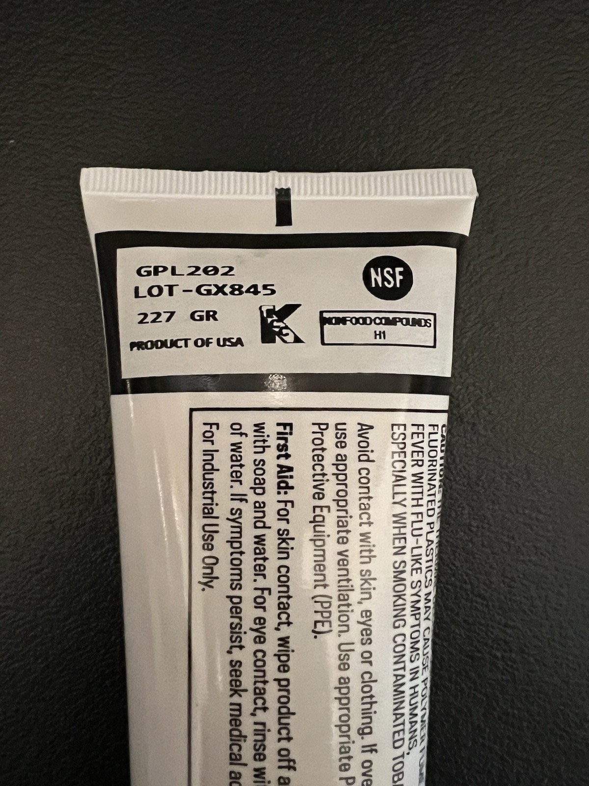 Krytox GPL 202 Grease 227g (8oz) Tube – PFPE/PTFE High Performance Lube Chemours