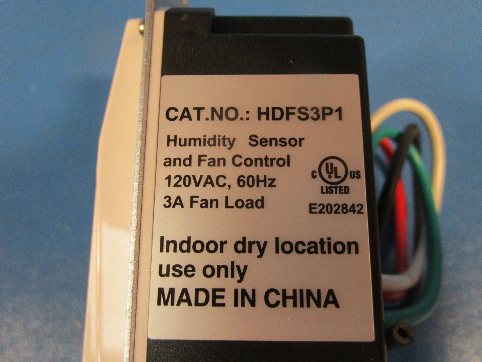 EATON HDFS3P1-W-L, Humidity Sensor and Fan Control, White