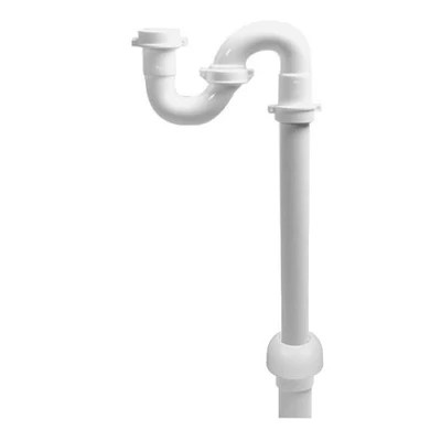 Everflow P12916AT 1-1/2″ PVC S-Trap With Marvel Connect & Washer