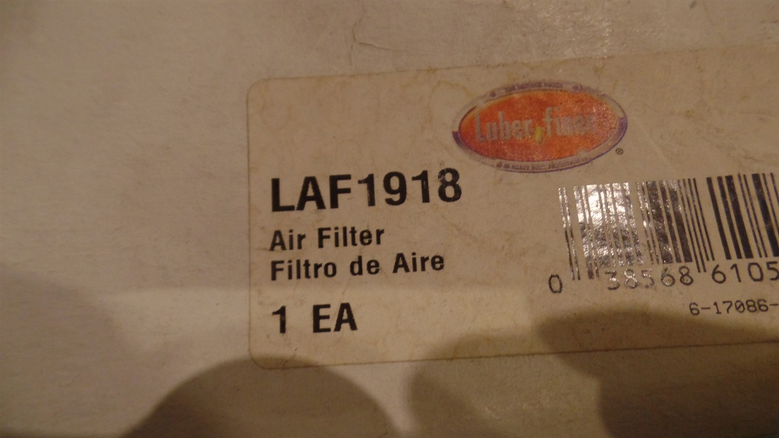 GENUINE LUBER-FINER AIR FILTER ASSEMBLY LAF1918, AE50-005, AE50005, NIB, N.O.S
