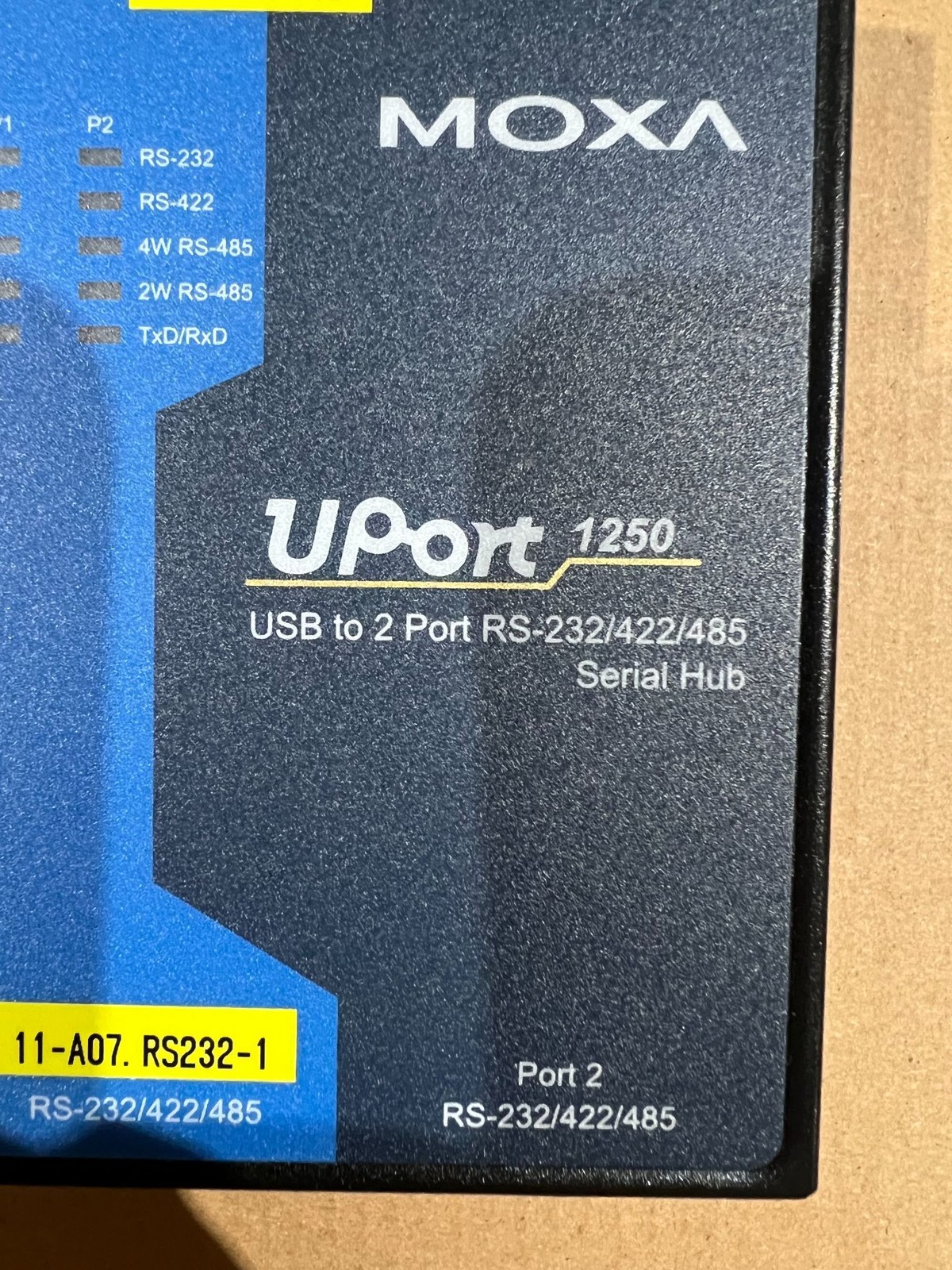 MOXA UPort 1250 USB to 2-Port RS-232/422/485 Serial Hub NEW
