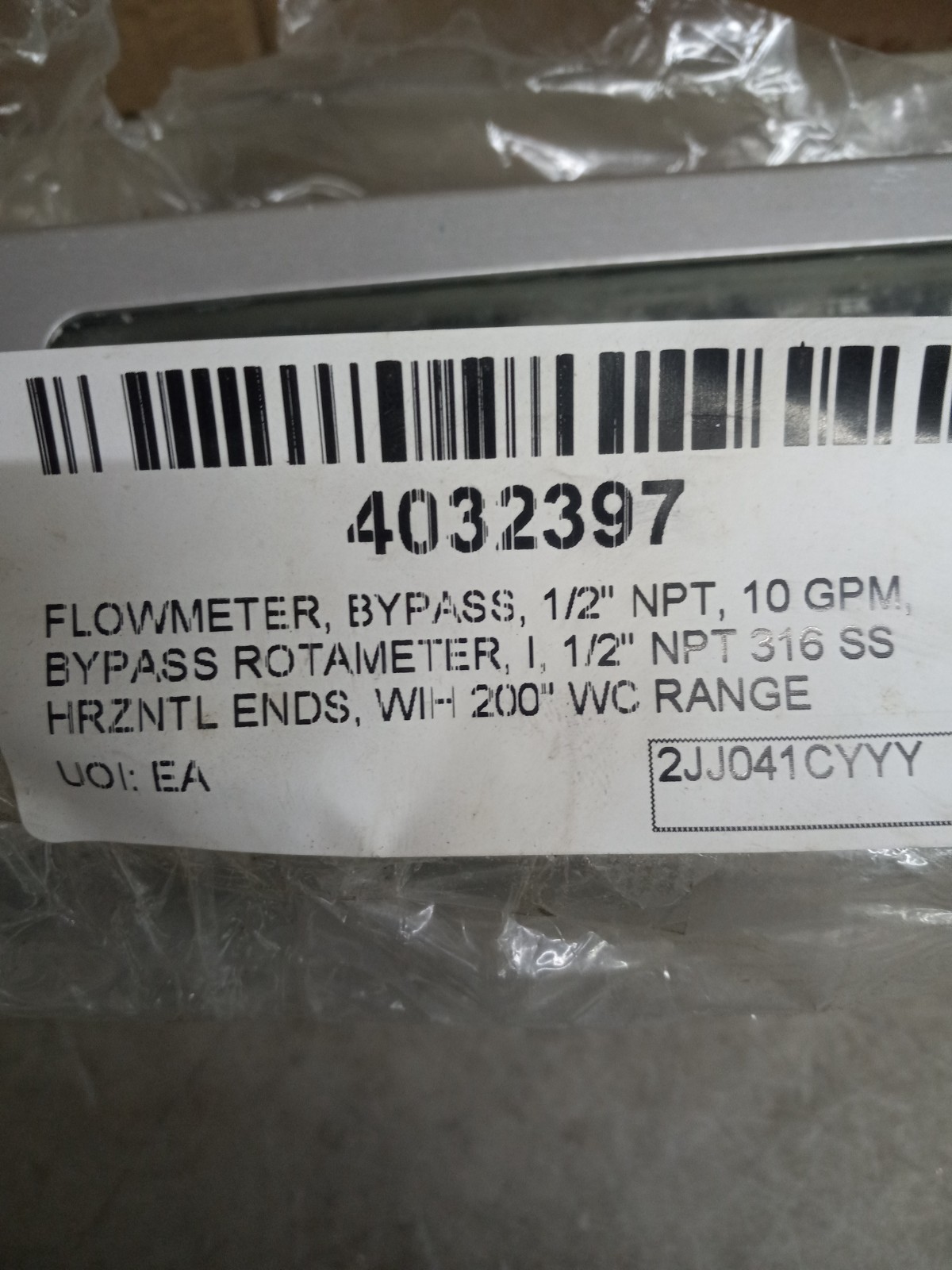 AMETEK FLOWMETER BYPASS 2JJ041CYYY