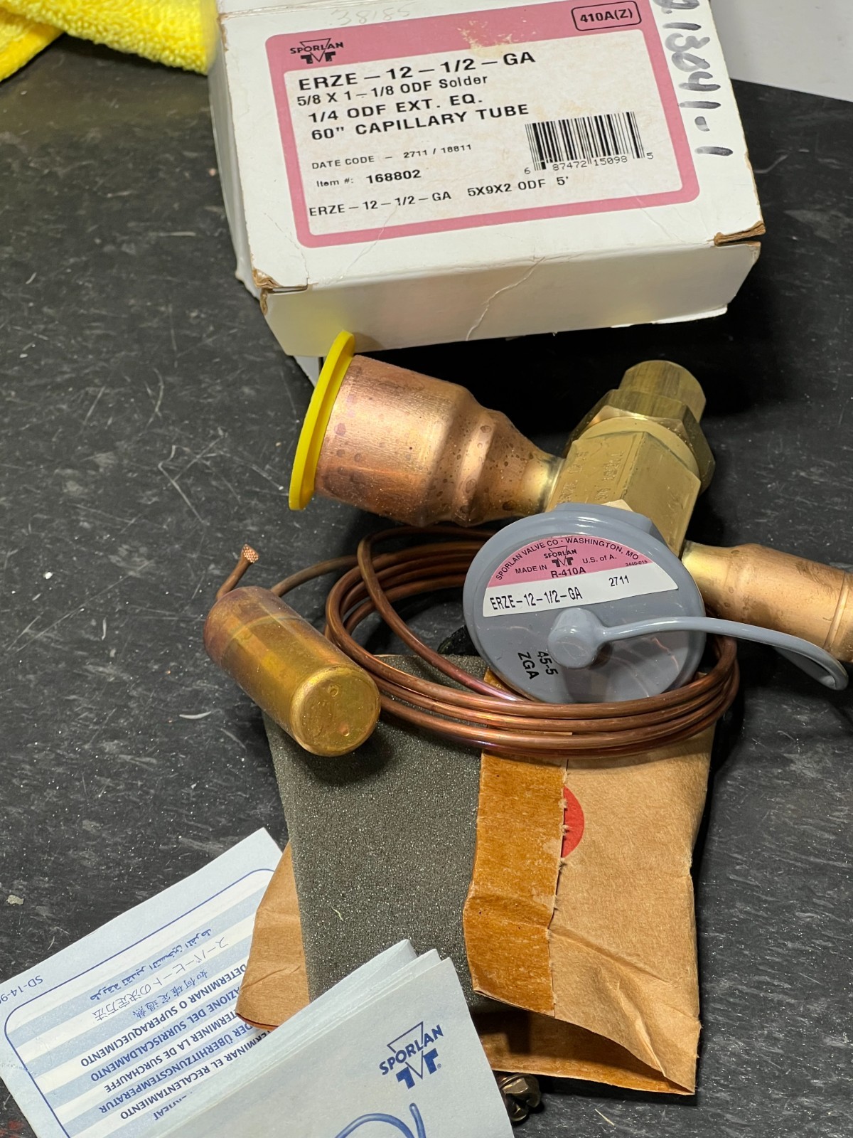 sporlan erze-12-1/2-ga nos poor packaging 5/8×1-1/8 odf 168802 5x9x2