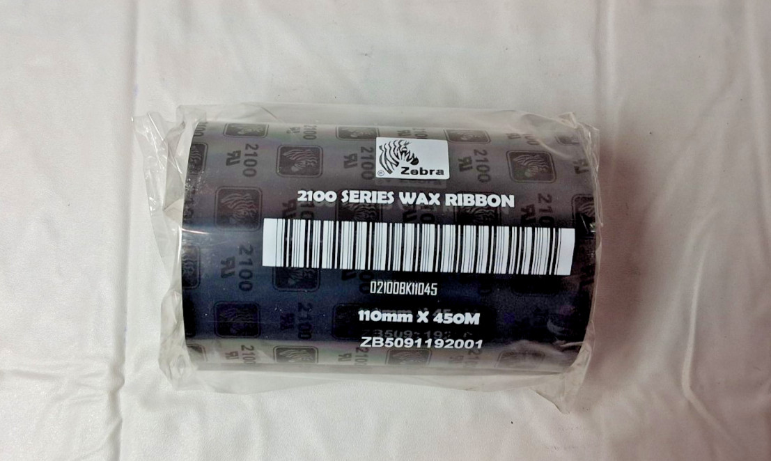 QTY 4 Zebra 2100 High-Performance Wax Thermal Ribbon 4.33″ x 1476′ 02100BK11045
