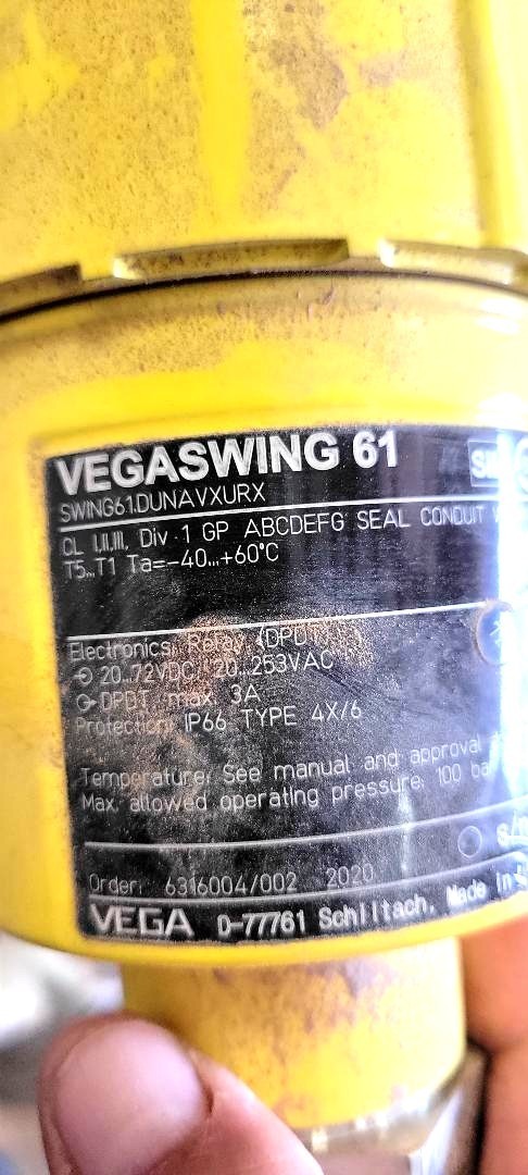 6️⃣VEGASWING 61 VIBRATING LEVEL SWITCH DINGS PESSCO IS OFFERING 1 W051426-4-5 🗽
