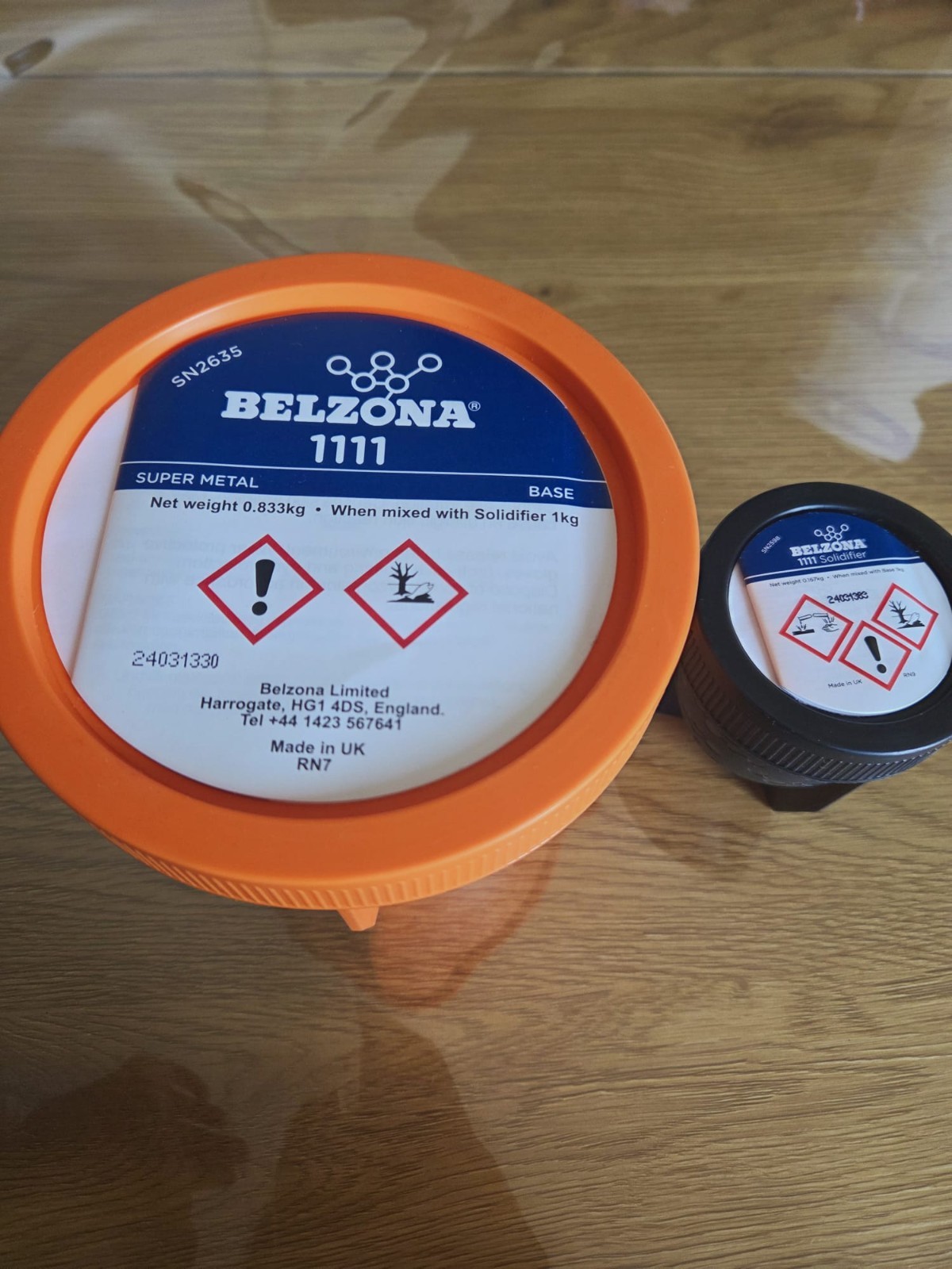 Belzona 1111 Supermetal Composite Base & Solidifier (1kg combined) FREE SHIPPING